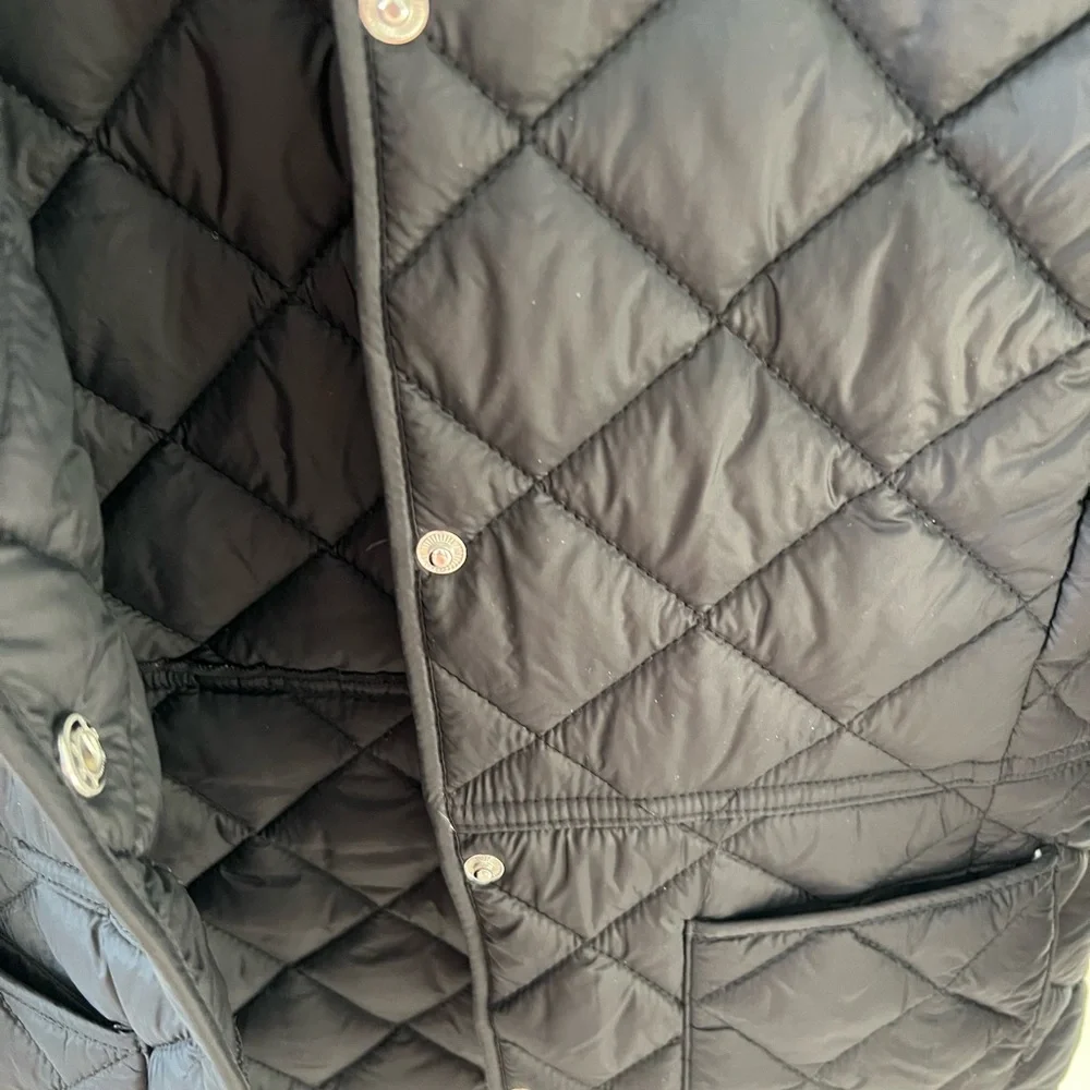Antonio Melani Claudia Quilted Puffer Jacket Black Lightweight Size 0 - Picture 3 of 5